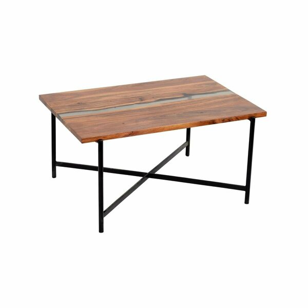 Kd Cama De Bebe 36 in. Rivers Edge Acacia Wood & Acrylic Coffee Table KD3240071